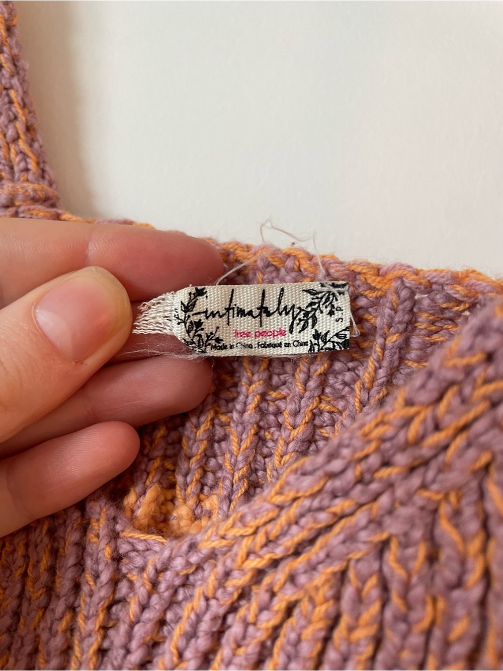 LAST CHANCE‼️ Free People Ribbed V-Neck Cropped Brami in Mauve and Peach - Picture 3 of 5